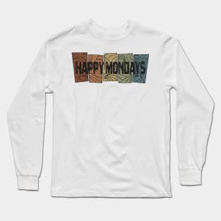 Happy Mondays Retro Pattern Long Sleeve T-Shirt